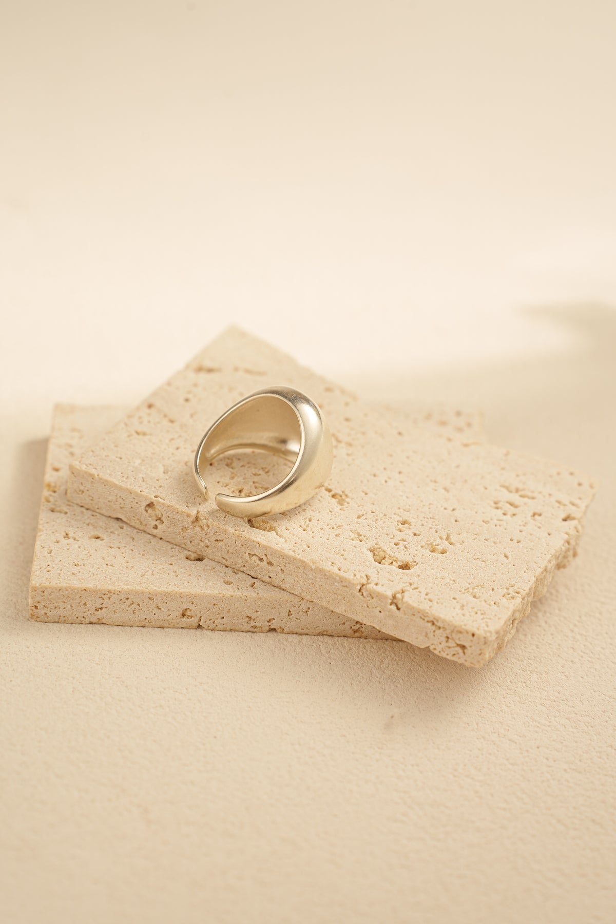 Matte Arc Ring – 925 Silver with Brushed Finish – View 4 | ARTTOO STUDIO