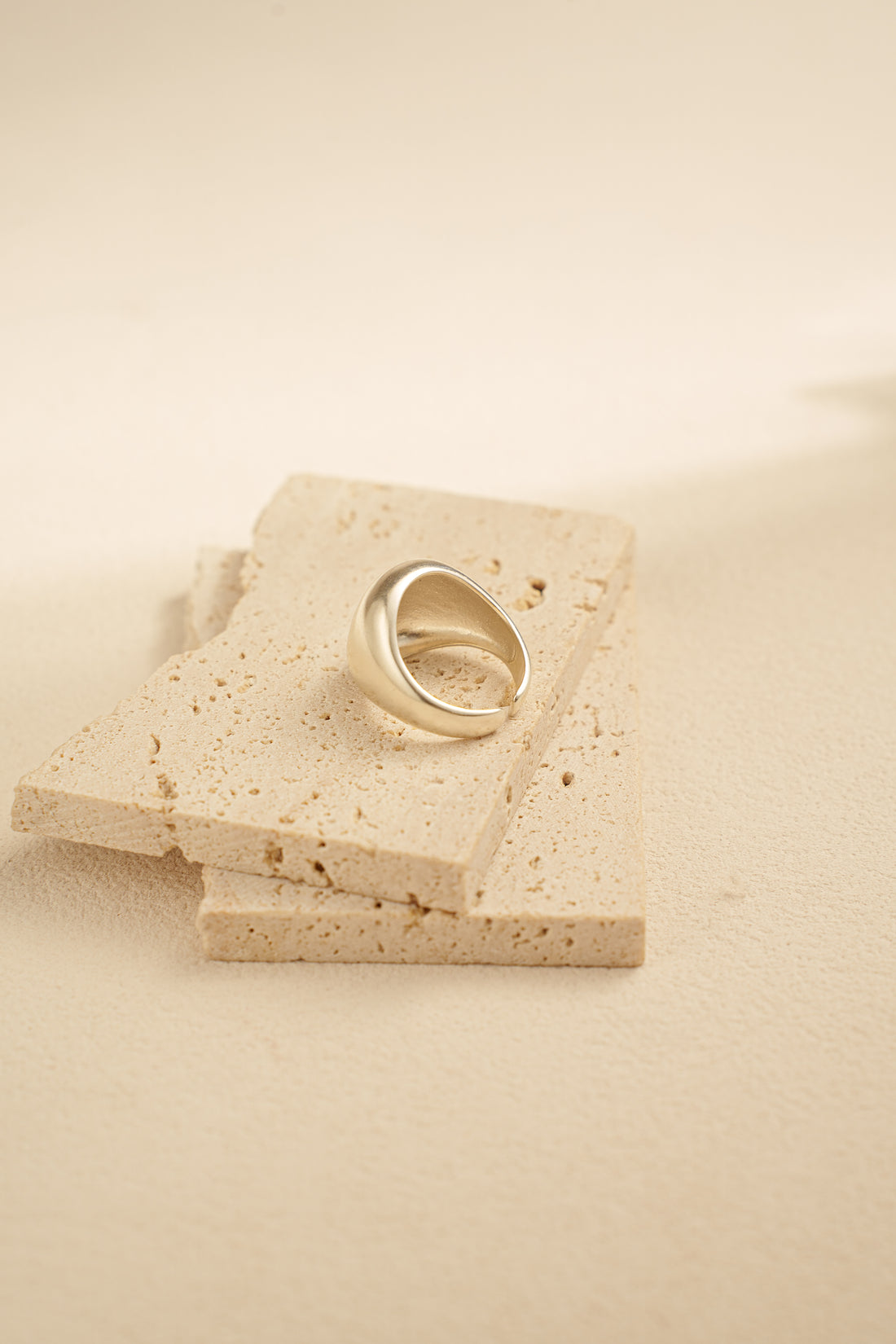 Matte Arc Ring – 925 Silver with Brushed Finish – View 5 | ARTTOO STUDIO