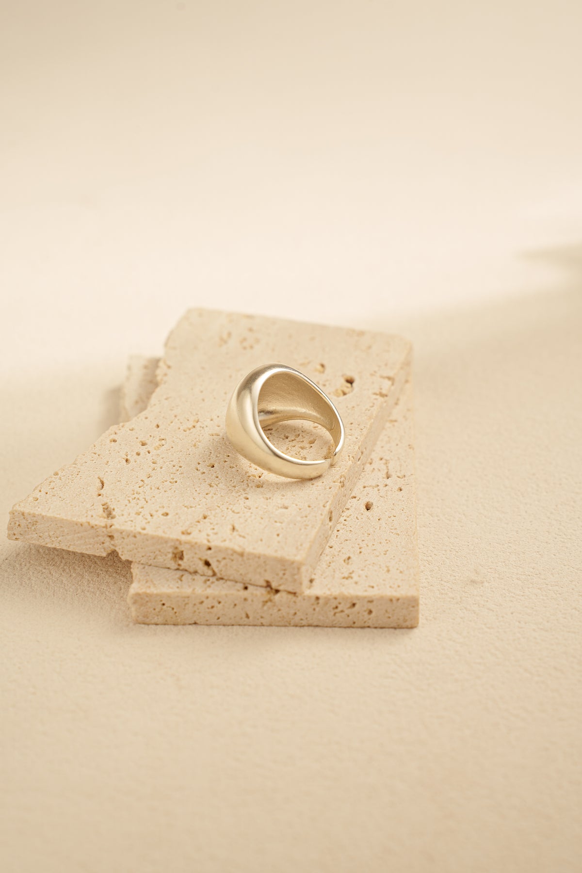 Matte Arc Ring – 925 Silver with Brushed Finish – View 5 | ARTTOO STUDIO