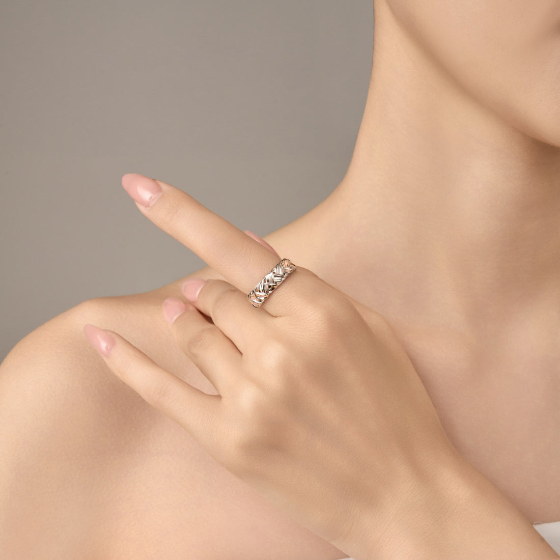 Woven Trace Adjustable Ring – 925 Silver with 18K Gold Plating – Detail and Craftsmanship | ARTTOO STUDIO