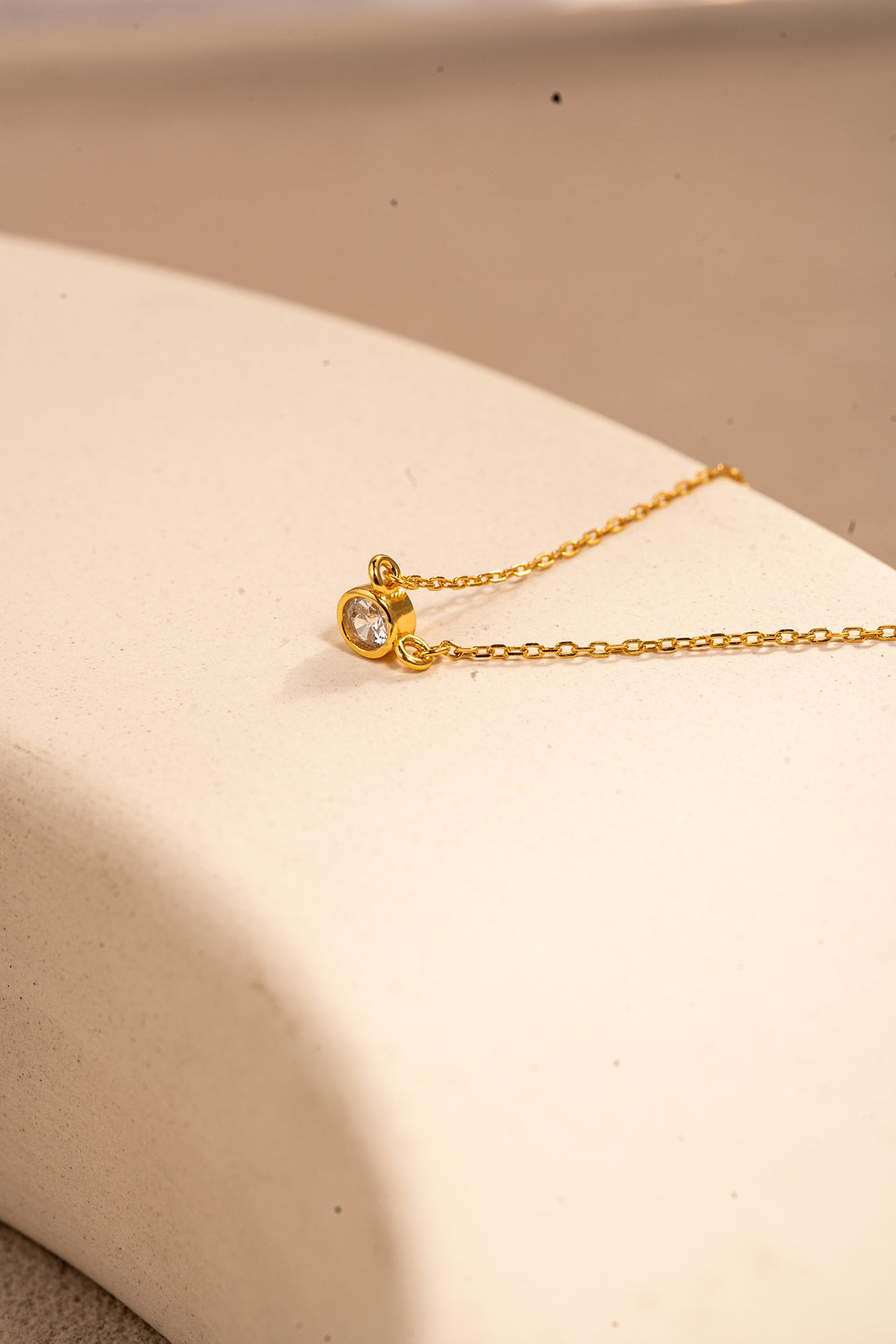 Minimalist Zircon Pendant Necklace – 925 Silver with 18K Gold/Platinum Plating – View 7 | ARTTOO STUDIO
