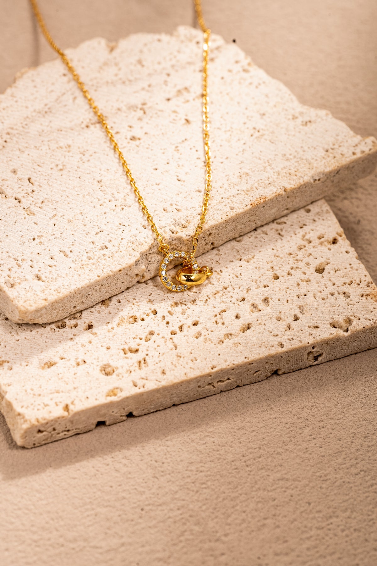 Eternal Link Double Circle Necklace – 18K Gold Vermeil on 925 Silver – View 8 | ARTTOO STUDIO