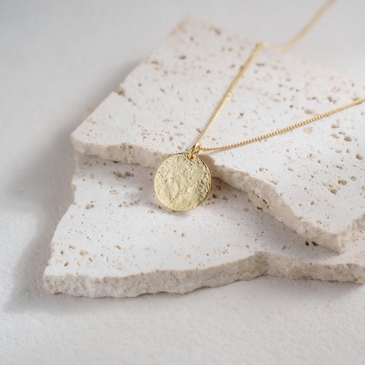 Halo Ripple Irregular Pendant Necklace – 925 Silver with 18K Gold Plating – View 5 | ARTTOO STUDIO