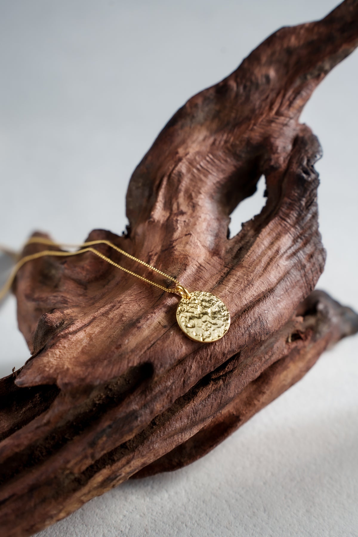 Halo Ripple Irregular Pendant Necklace – 925 Silver with 18K Gold Plating – View 6 | ARTTOO STUDIO