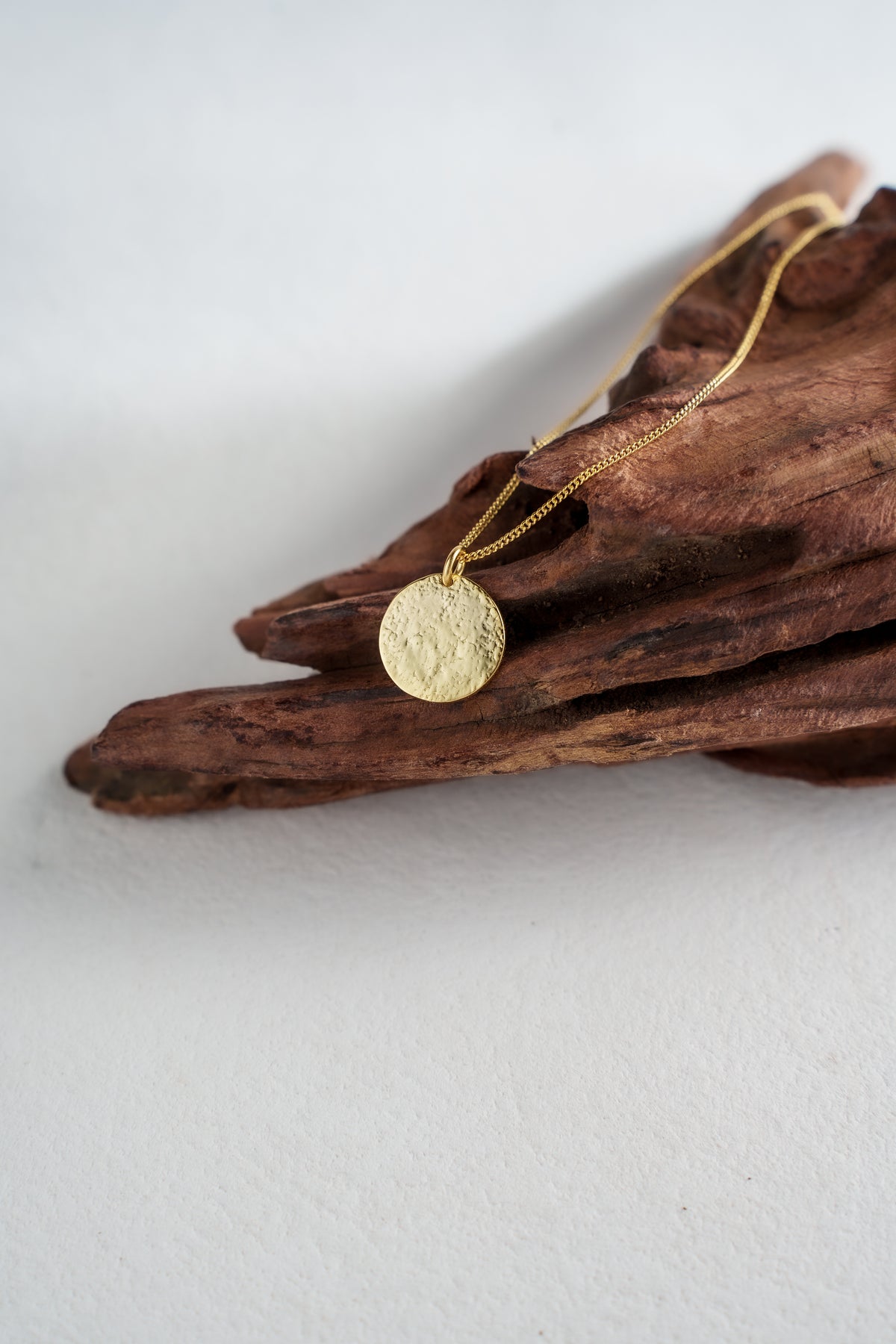 Halo Ripple Irregular Pendant Necklace – 925 Silver with 18K Gold Plating – View 7 | ARTTOO STUDIO