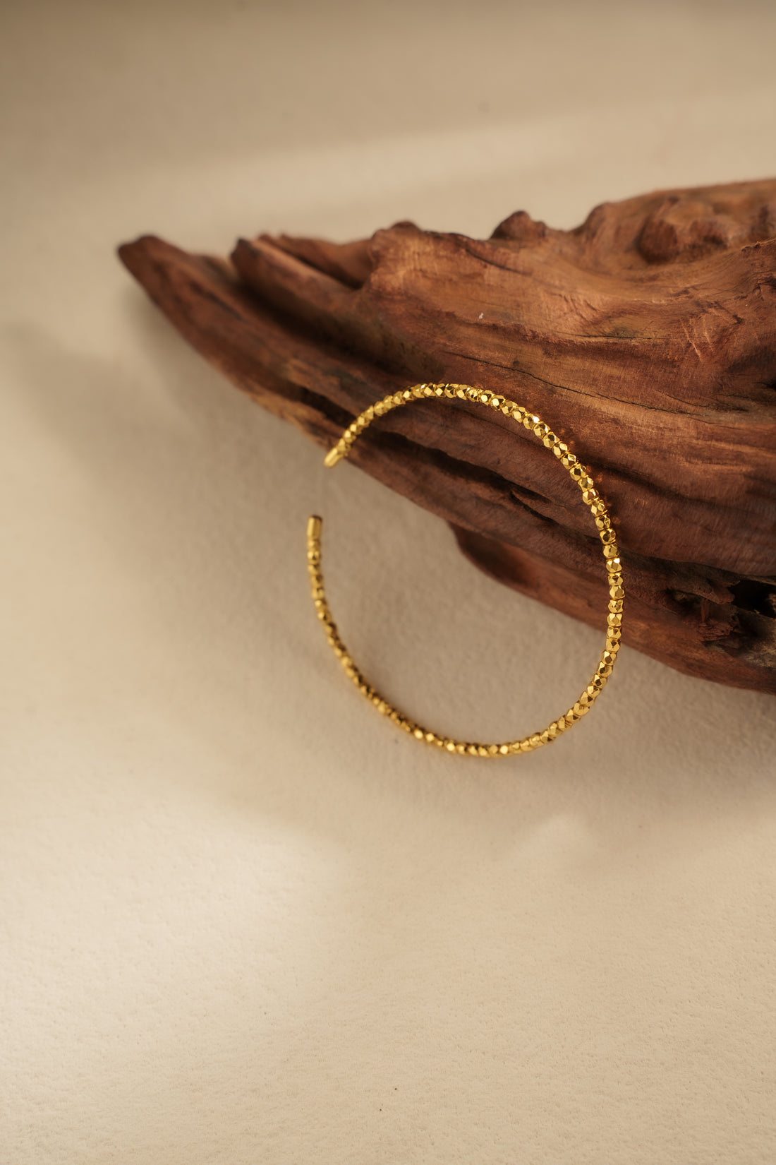 Geometric Order Open Bangle – 18K Gold Plated on 925 Silver – View 5 | ARTTOO STUDIO