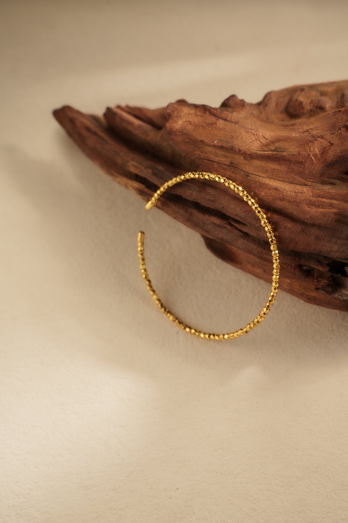 Geometric Order Open Bangle – 18K Gold Plated on 925 Silver – View 5 | ARTTOO STUDIO