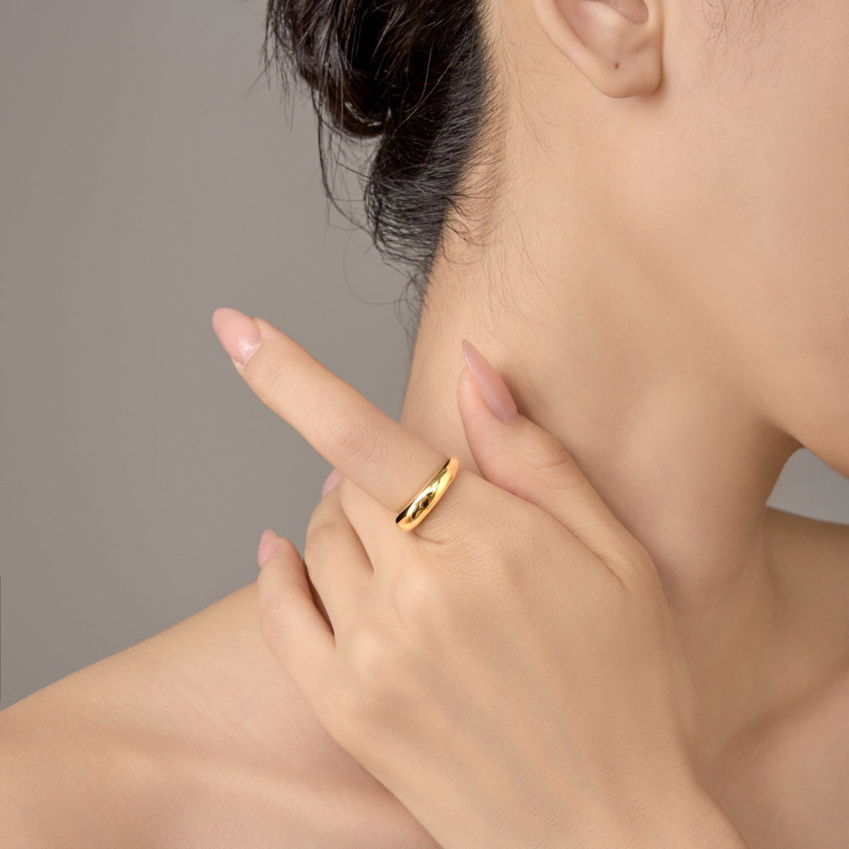 Moon Halo Band Ring – 18K Gold Vermeil on 925 Silver – Detail and Craftsmanship | ARTTOO STUDIO