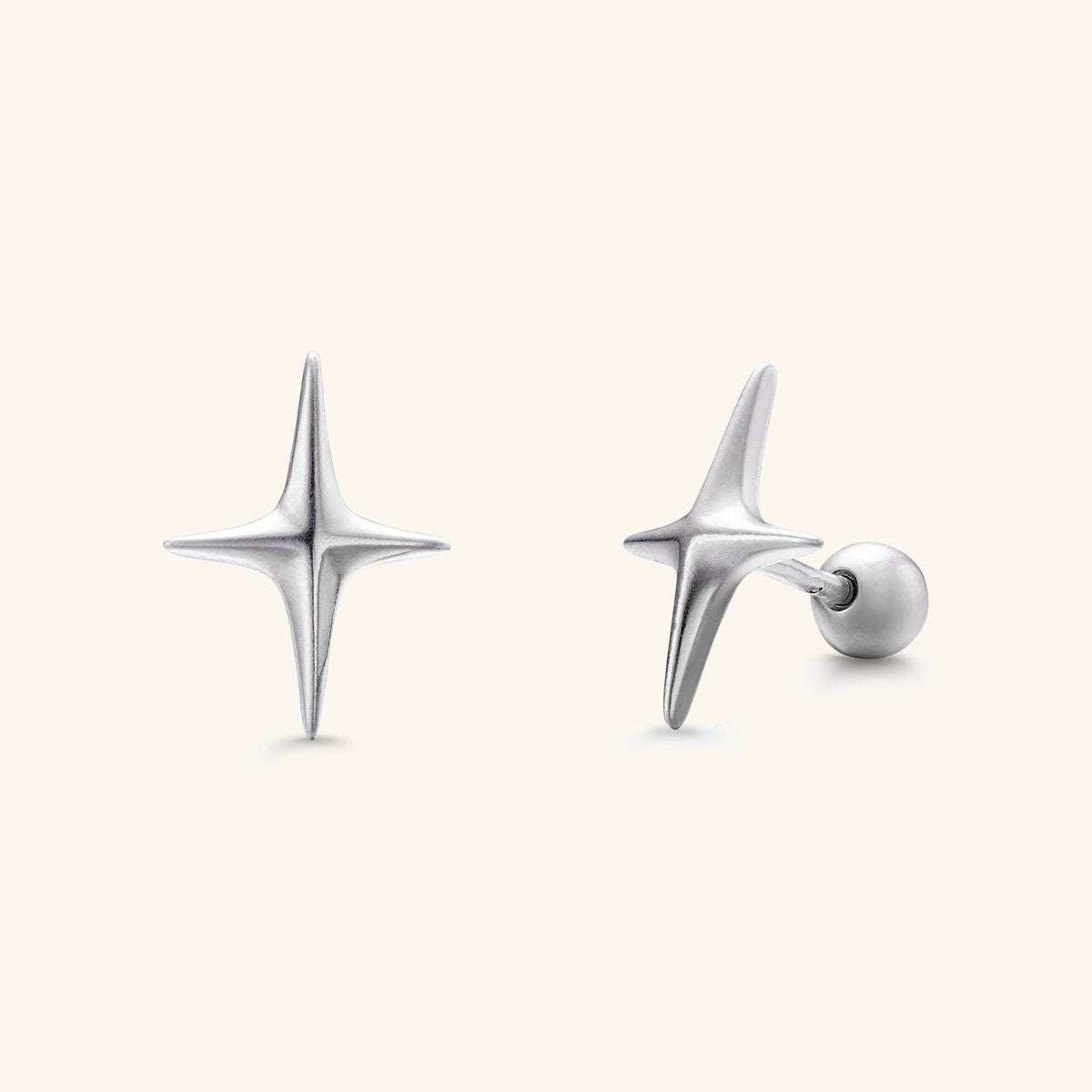 Falling Star Stud Earrings – 999 Silver with 18K Gold Plating – Minimalist Jewelry | ARTTOO STUDIO