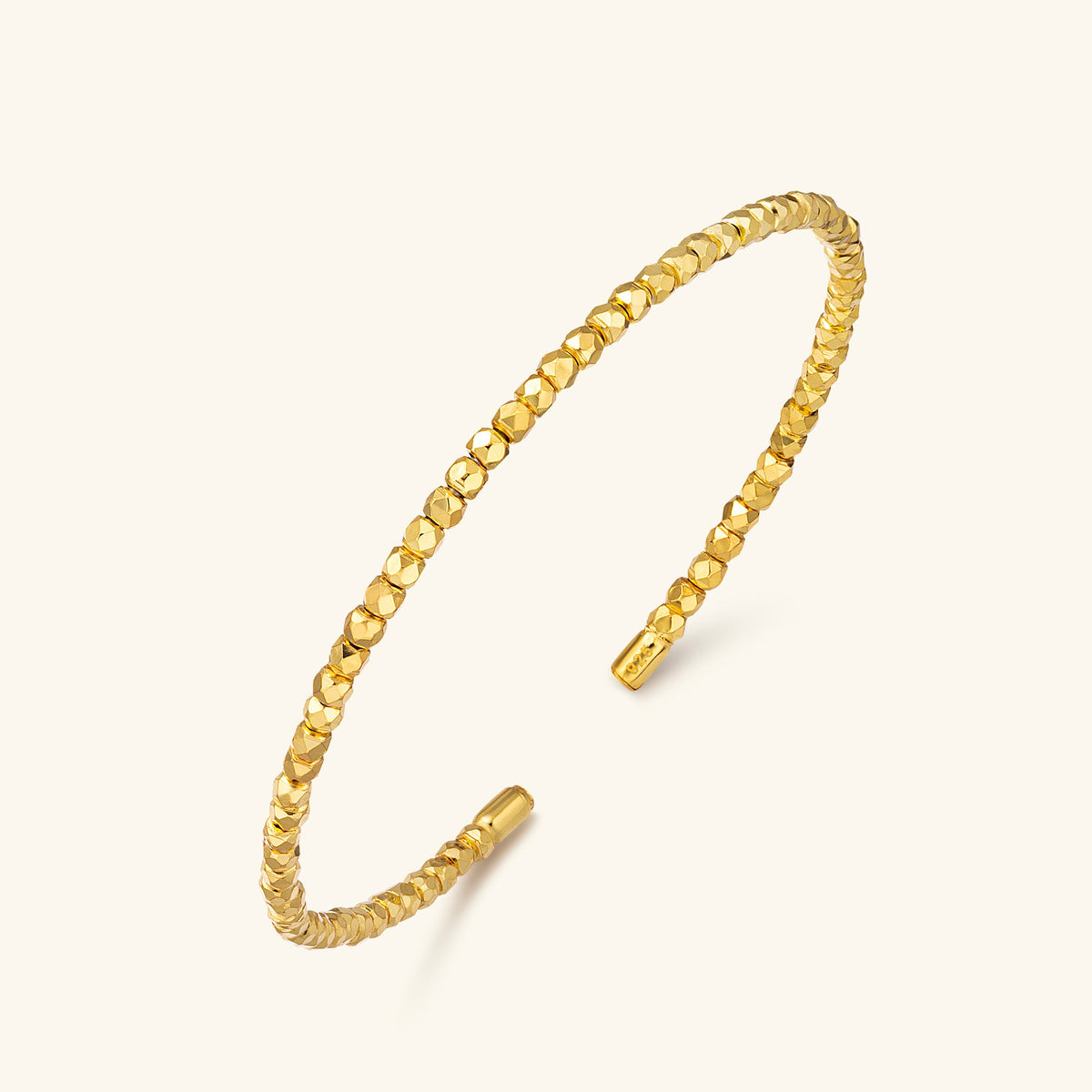 Geometric Order Open Bangle – 18K Gold Plated on 925 Silver – Minimalist Jewelry | ARTTOO STUDIO