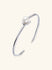 Gentle Radiance Bangle – S925 Sterling Silver Open Bracelet with Pear – Minimalist Jewelry | ARTTOO STUDIO