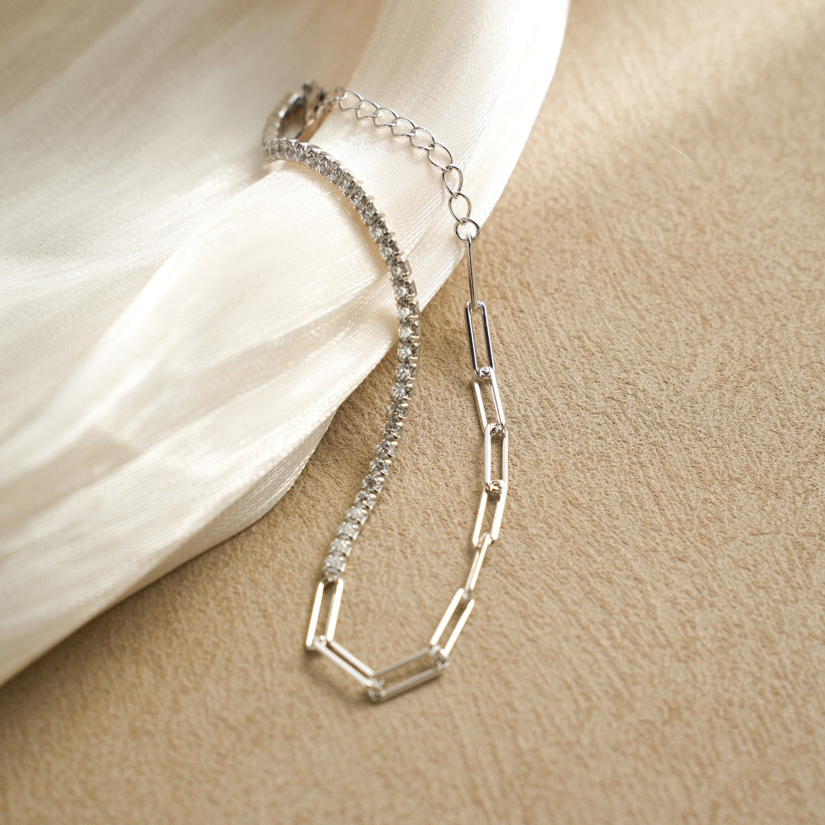 Halo Trail Bracelet – 925 Silver with 5A Cubic Zirconia – View 7 | ARTTOO STUDIO