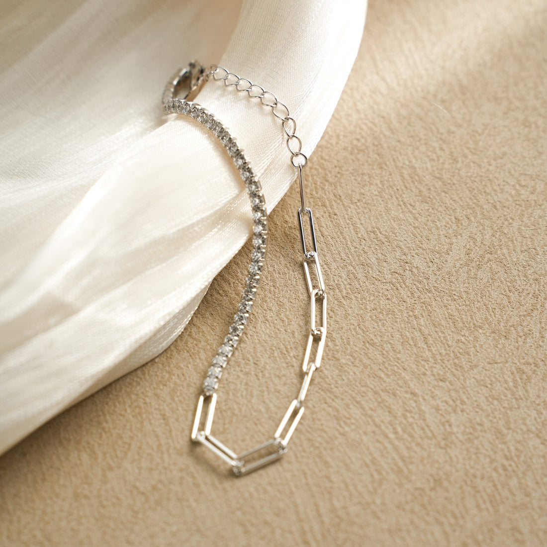 Halo Trail Bracelet – 925 Silver with 5A Cubic Zirconia – View 6 | ARTTOO STUDIO