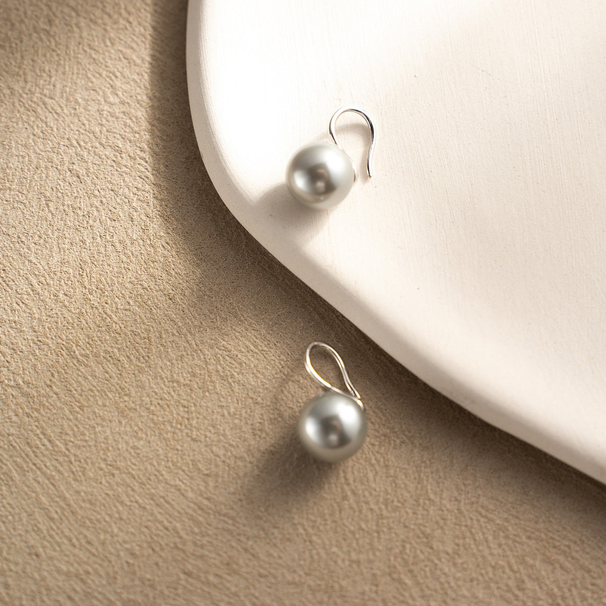 Moonlight Letter Drop Earrings – 925 Silver with 18K Gold Plating – View 5 | ARTTOO STUDIO