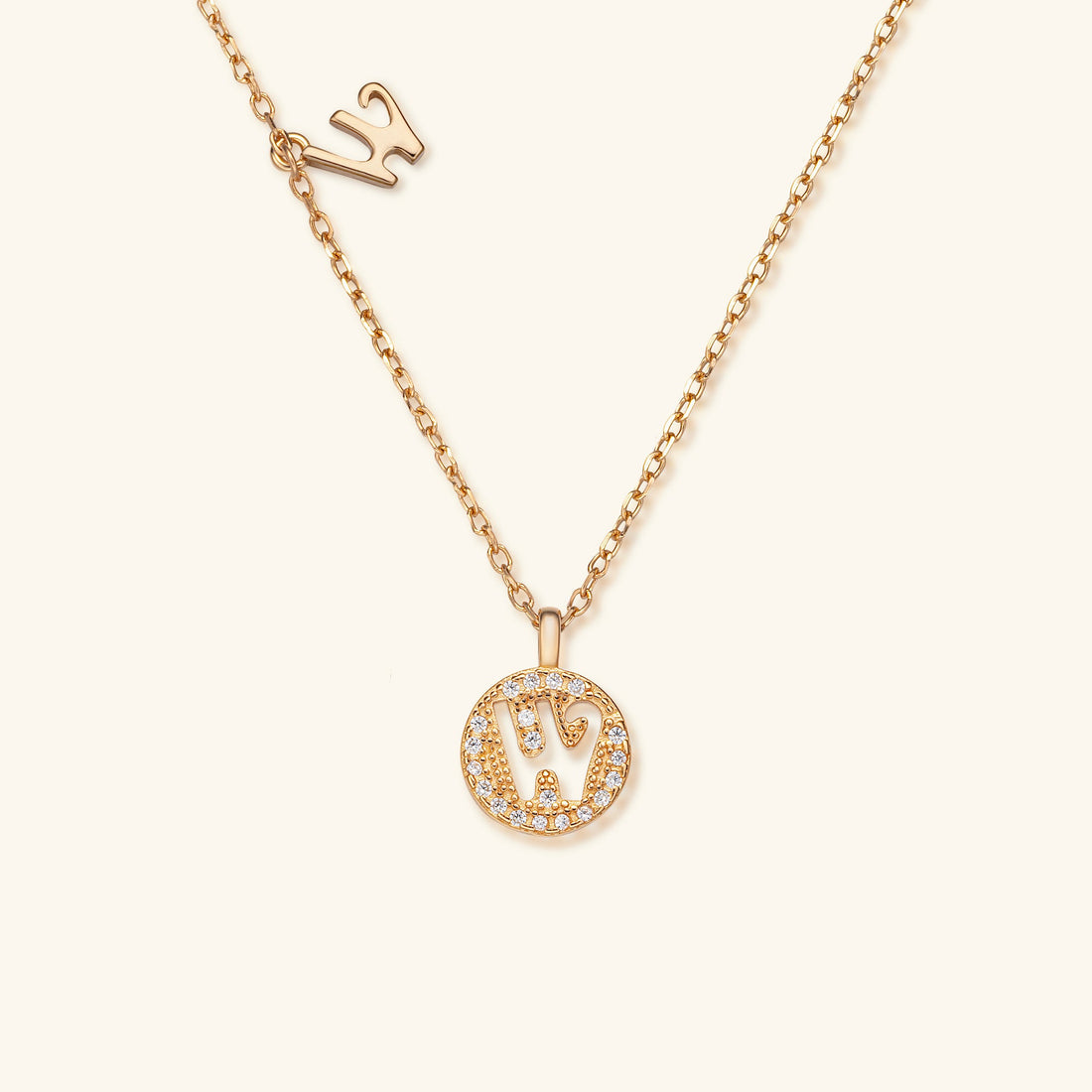 Alphabet Pendant Necklace – Detail View | ARTTOO STUDIO