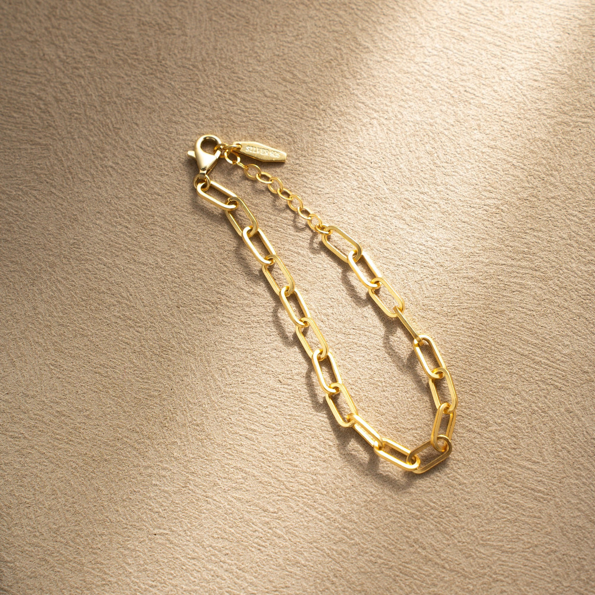 Echo of Time Chain Bracelet – 925 Silver with 18K Gold Plating – View 5 | ARTTOO STUDIO