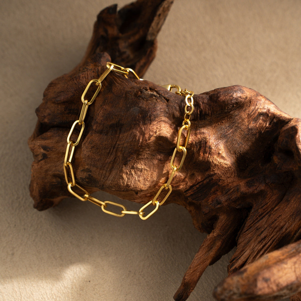 Echo of Time Chain Bracelet – 925 Silver with 18K Gold Plating – View 6 | ARTTOO STUDIO