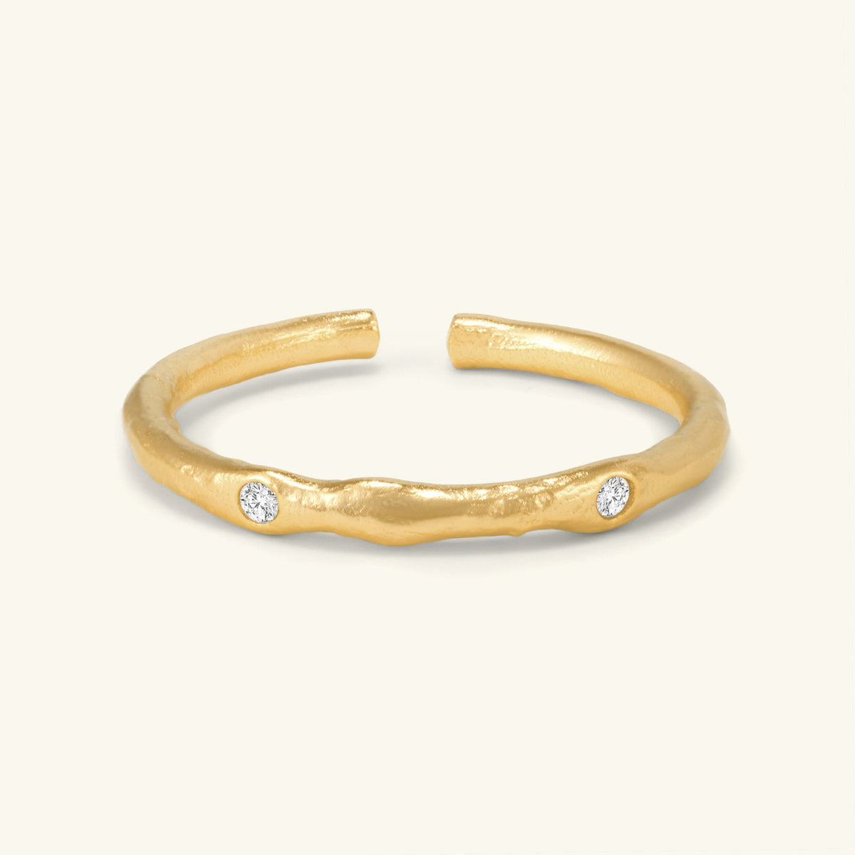Starlit Glow Adjustable Ring – Irregular Hollow Texture, 18K Gold Vermeil on 925 Silver – Detail and Craftsmanship | ARTTOO STUDIO