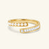 Lune Open Adjustable Ring – Pearl & Zirconia, 18K Gold Vermeil on 925 Silver – Minimalist Jewelry | ARTTOO STUDIO