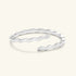 Ripple Waves Adjustable Open Ring – 925 Silver with 18K Gold Plating – Minimalist Jewelry | ARTTOO STUDIO