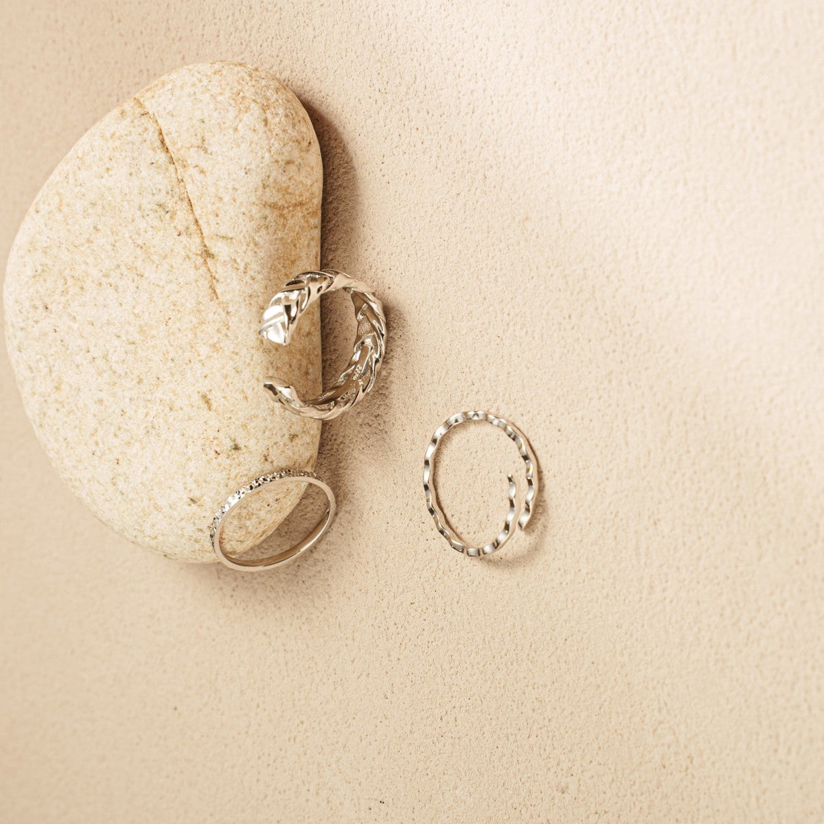 Woven Trace Adjustable Ring – 925 Silver with 18K Gold Plating – View 6 | ARTTOO STUDIO