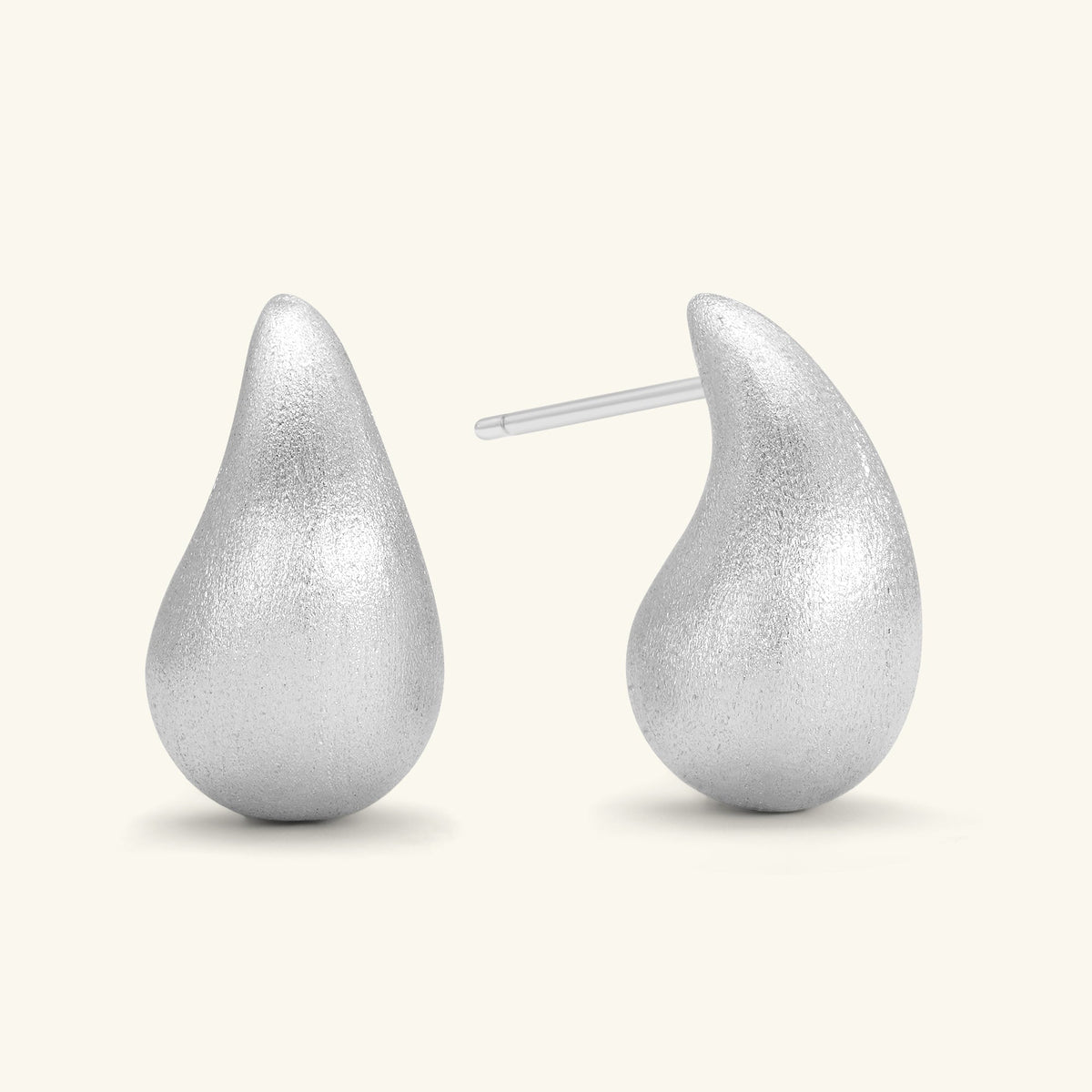 Raindrop Stud Earrings – 925 Silver with 18K Gold Plating – Minimalist Jewelry | ARTTOO STUDIO