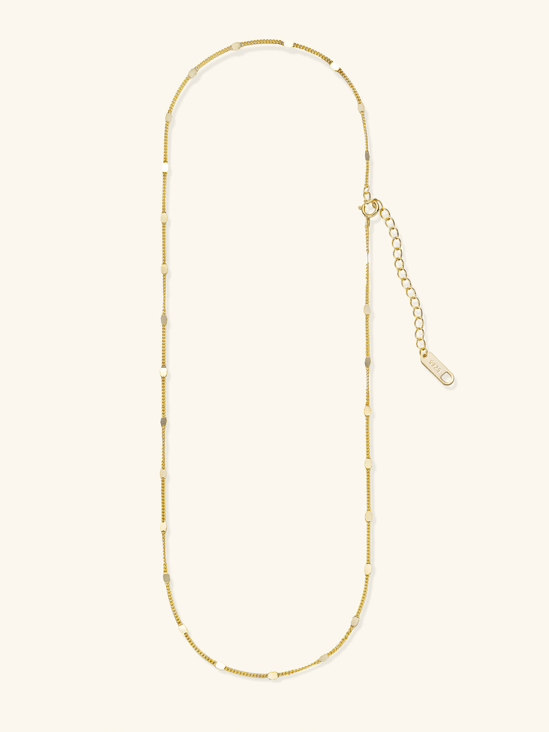 Shimmering Disc Chain Necklace – 925 Silver with 18K Gold Plating – Minimalist Jewelry | ARTTOO STUDIO