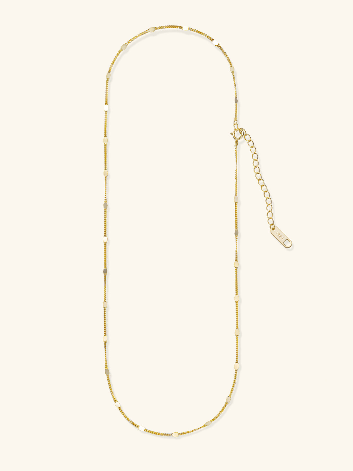 Shimmering Disc Chain Necklace – 925 Silver with 18K Gold Plating – Minimalist Jewelry | ARTTOO STUDIO