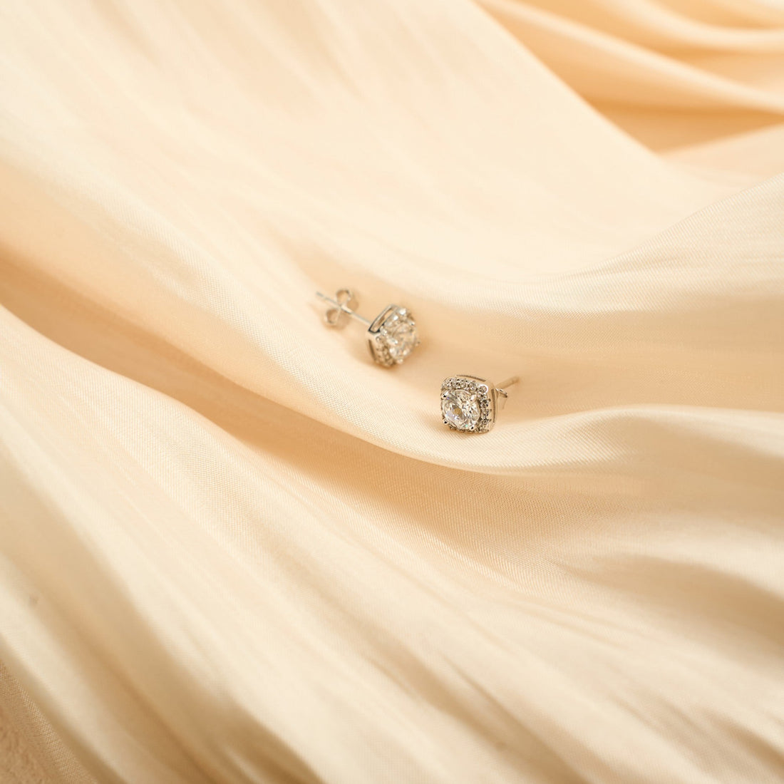 Birthstone Mini Stud Earrings – 925 Silver with Cubic Zirconia – View 8 | ARTTOO STUDIO