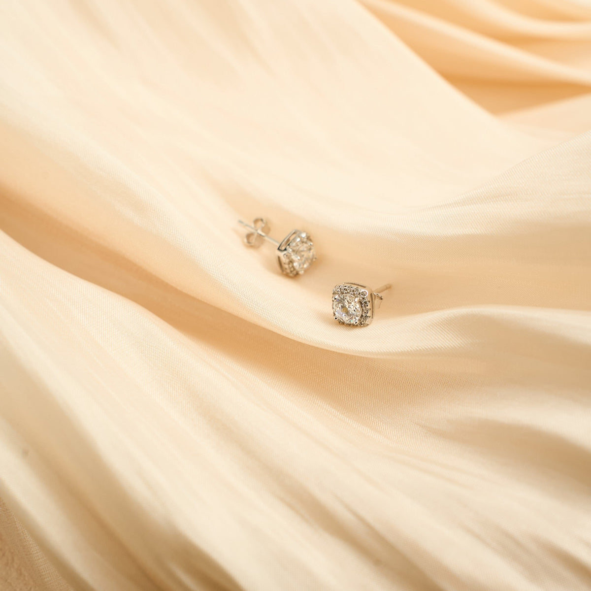 Birthstone Mini Stud Earrings – 925 Silver with Cubic Zirconia – View 8 | ARTTOO STUDIO