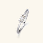 Glimmer Geometry Baguette Zircon Ring – 925 Silver with 18K Gold Plating – Detail and Craftsmanship | ARTTOO STUDIO