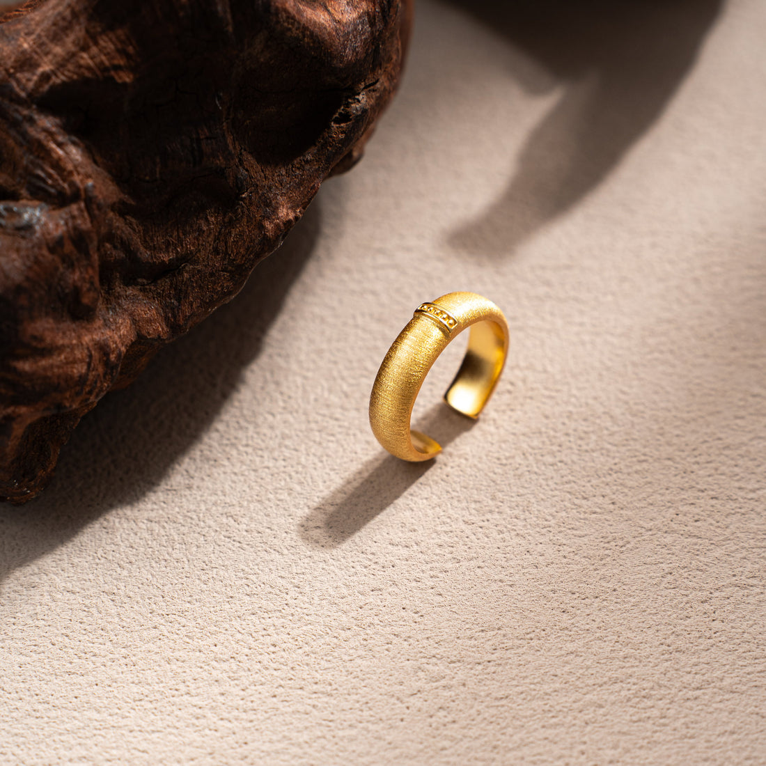 Golden Minimalist Band Ring – 18K Gold Plated on 925 Silver – View 6 | ARTTOO STUDIO