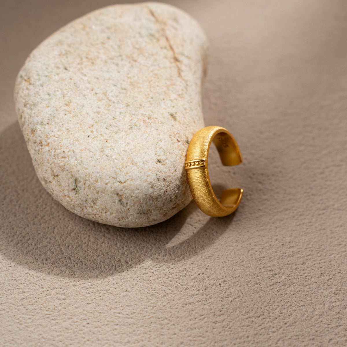 Golden Minimalist Band Ring – 18K Gold Plated on 925 Silver – View 5 | ARTTOO STUDIO
