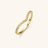 V-Shaped Zircon Ring – 18K Gold Vermeil on 925 Silver – Minimalist Jewelry | ARTTOO STUDIO