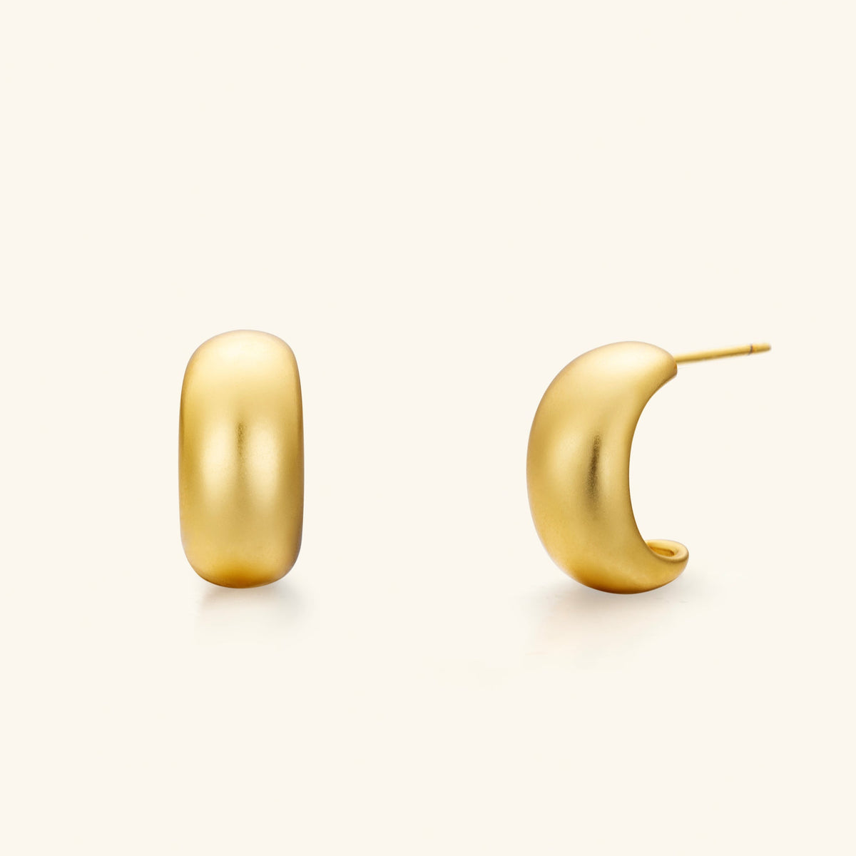 Glint Ripple Hoop Earrings – 925 Silver with 18K Gold Plating – Minimalist Jewelry | ARTTOO STUDIO