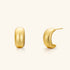 Glint Ripple Hoop Earrings – 925 Silver with 18K Gold Plating – Minimalist Jewelry | ARTTOO STUDIO