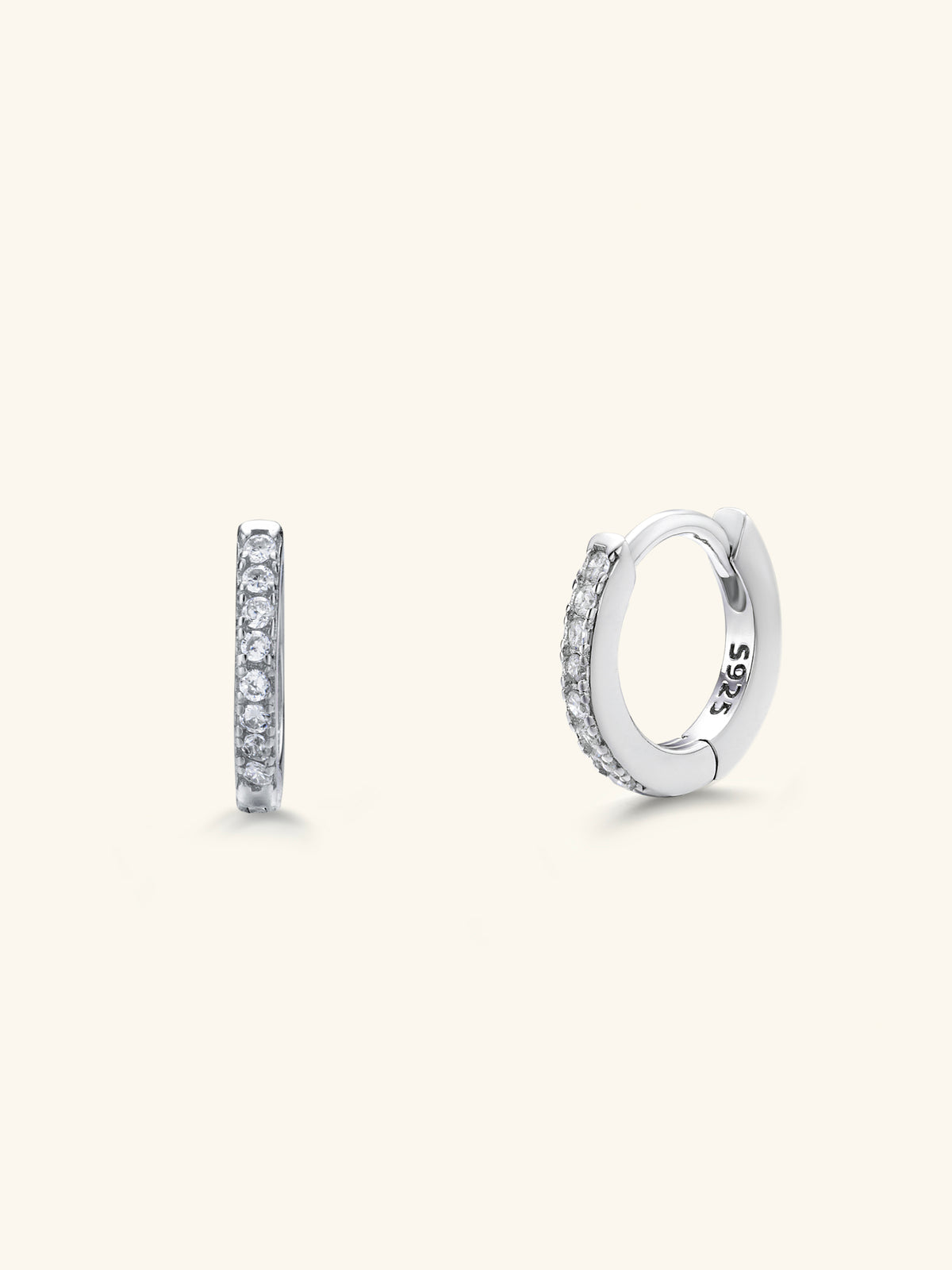 Pavé Huggie Earrings – 18K Gold Vermeil on 925 Silver – Detail and Craftsmanship | ARTTOO STUDIO
