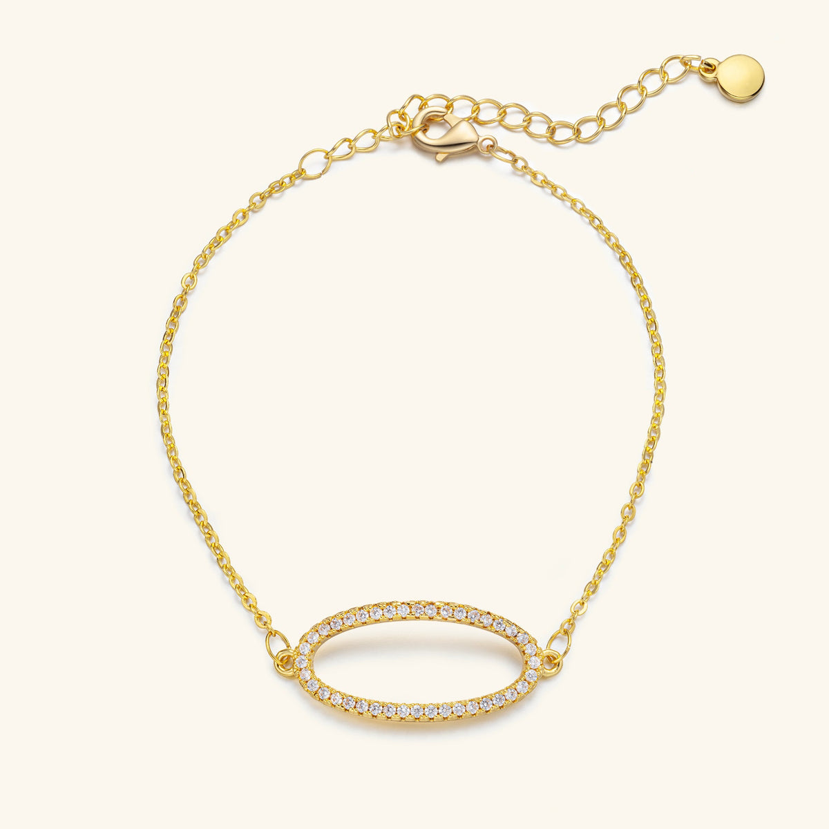 Oval Radiance Bracelet – Brass with 18K Gold Plating – Minimalist Jewelry | ARTTOO STUDIO
