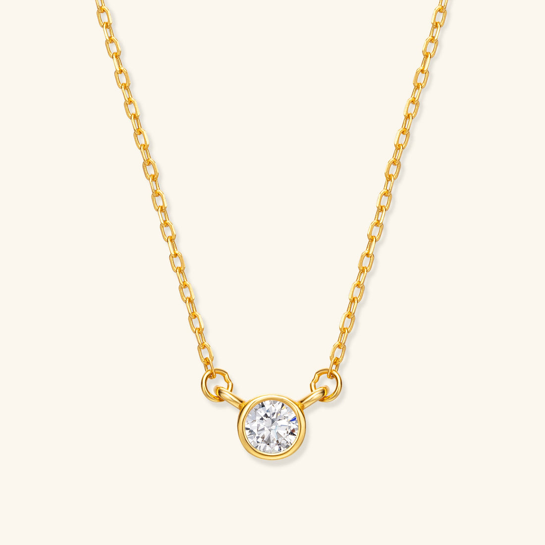 Minimalist Zircon Pendant Necklace – 925 Silver with 18K Gold/Platinum Plating – Minimalist Jewelry | ARTTOO STUDIO