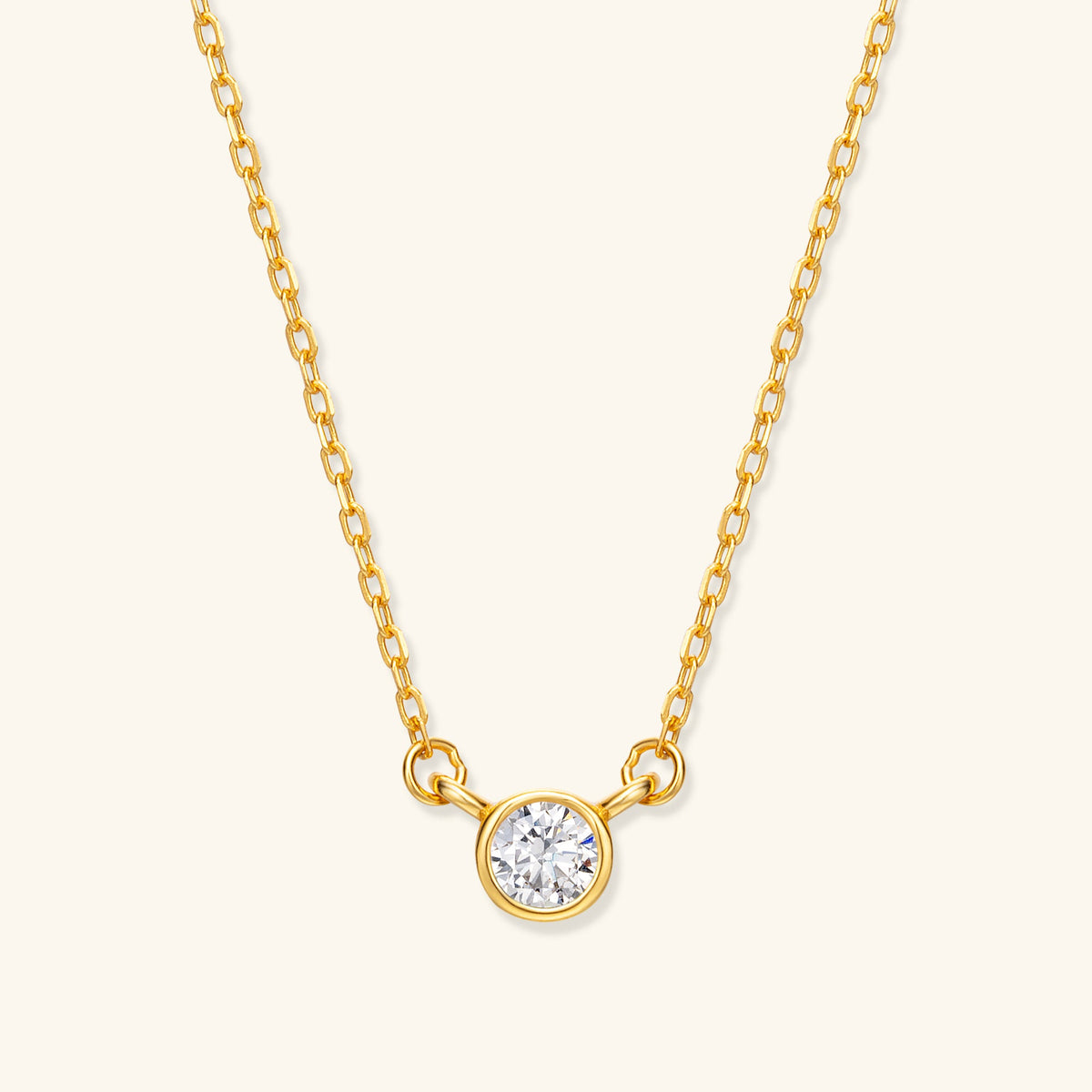 Minimalist Zircon Pendant Necklace – 925 Silver with 18K Gold/Platinum Plating – Minimalist Jewelry | ARTTOO STUDIO