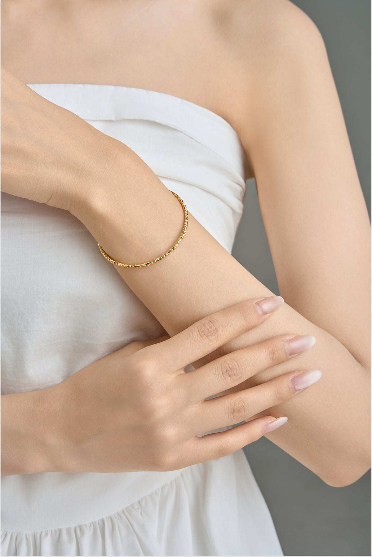 Geometric Order Open Bangle – 18K Gold Plated on 925 Silver – Detail and Craftsmanship | ARTTOO STUDIO