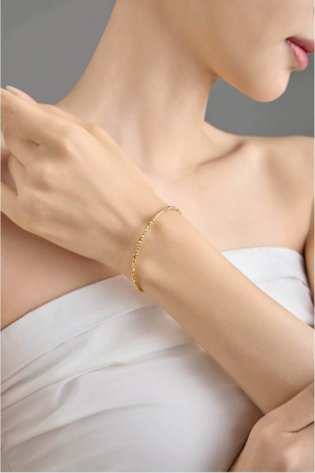 Geometric Order Open Bangle – 18K Gold Plated on 925 Silver – View 6 | ARTTOO STUDIO