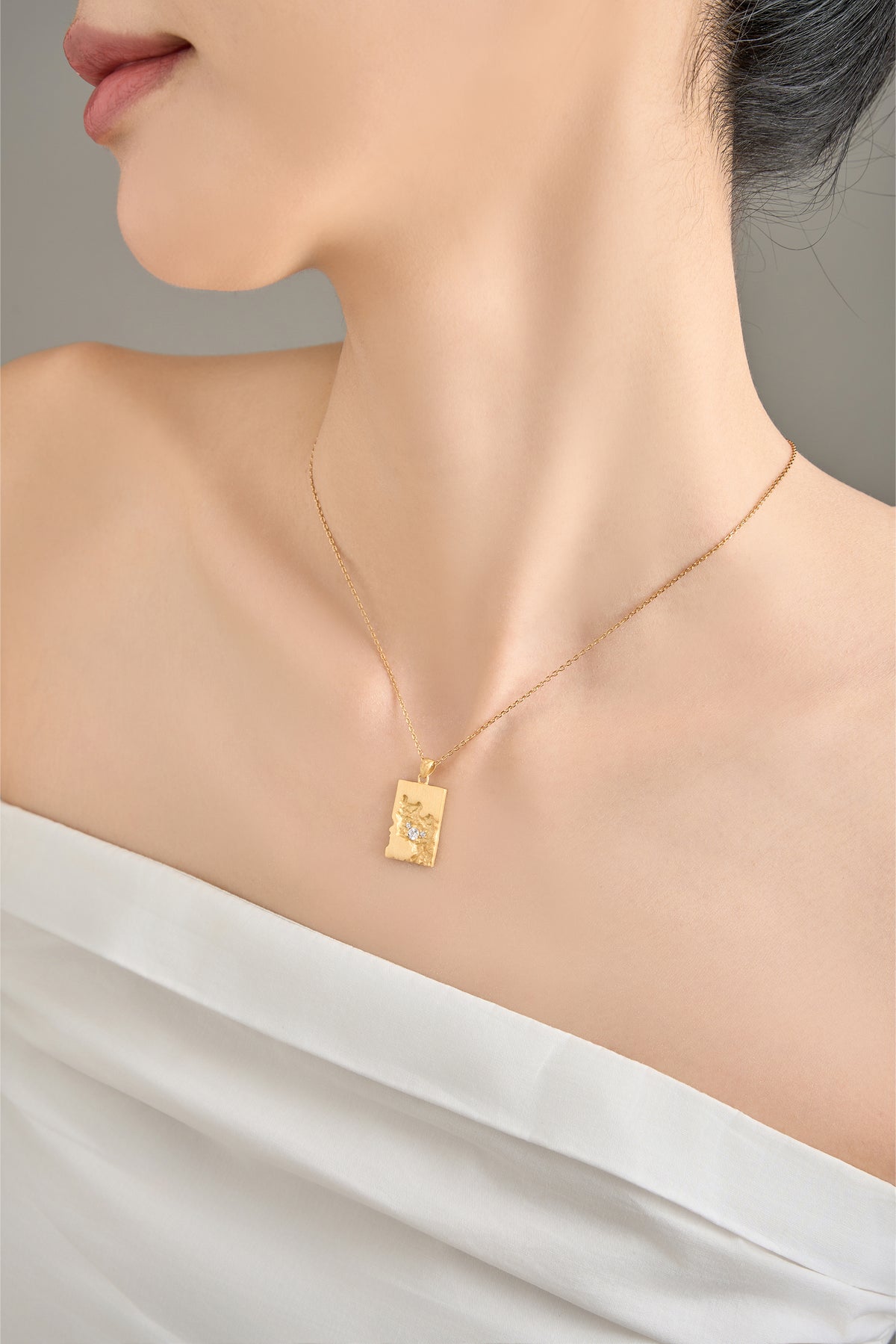 Stardust Relic Pendant Necklace – 925 Silver with 18K Gold Plating – View 8 | ARTTOO STUDIO