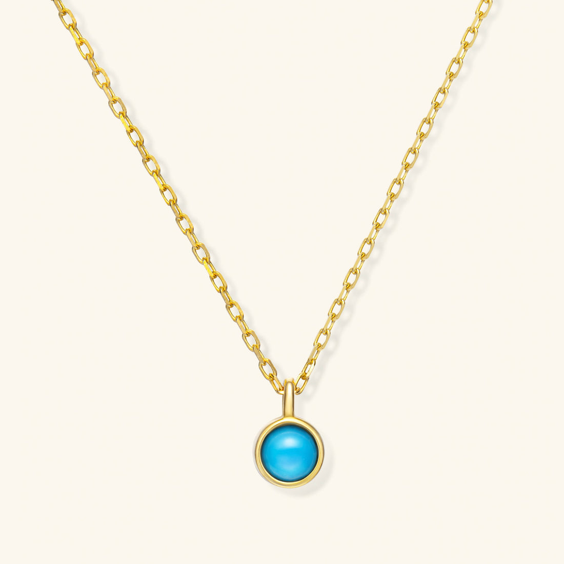 Turquoise Pendant Necklace – 925 Silver with 18K Gold Plating, Adjustable Chain – Minimalist Jewelry | ARTTOO STUDIO