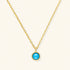 Turquoise Pendant Necklace – 925 Silver with 18K Gold Plating, Adjustable Chain – Minimalist Jewelry | ARTTOO STUDIO