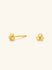 Triple Bead Stud Earrings – 925 Silver with 18K Gold/Platinum Plating – Minimalist Jewelry | ARTTOO STUDIO
