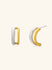 Architect Duo-Tone Earrings – 925 Silver with 18K Gold Plating – Minimalist Jewelry | ARTTOO STUDIO