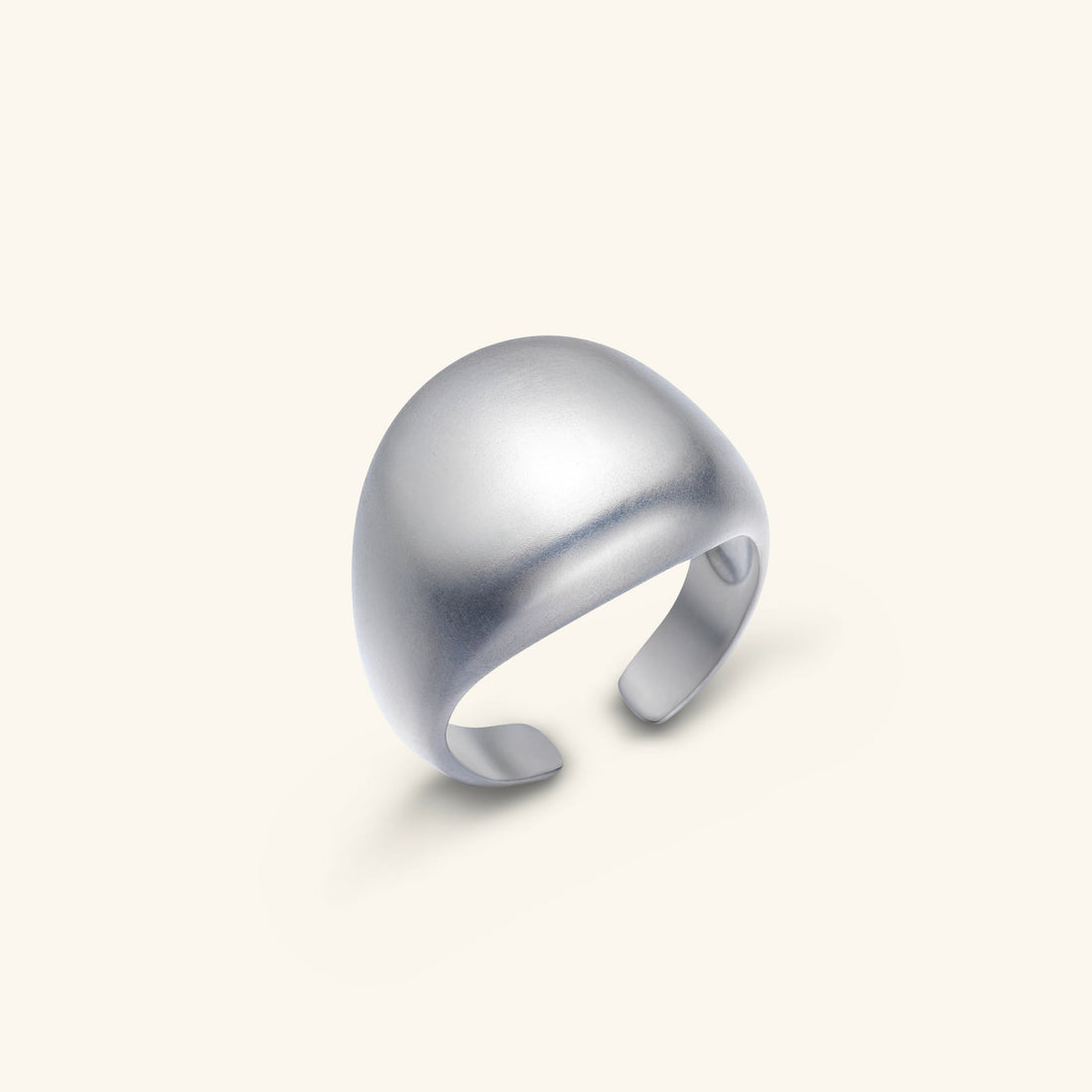Matte Arc Ring – 925 Silver with Brushed Finish – Minimalist Jewelry | ARTTOO STUDIO