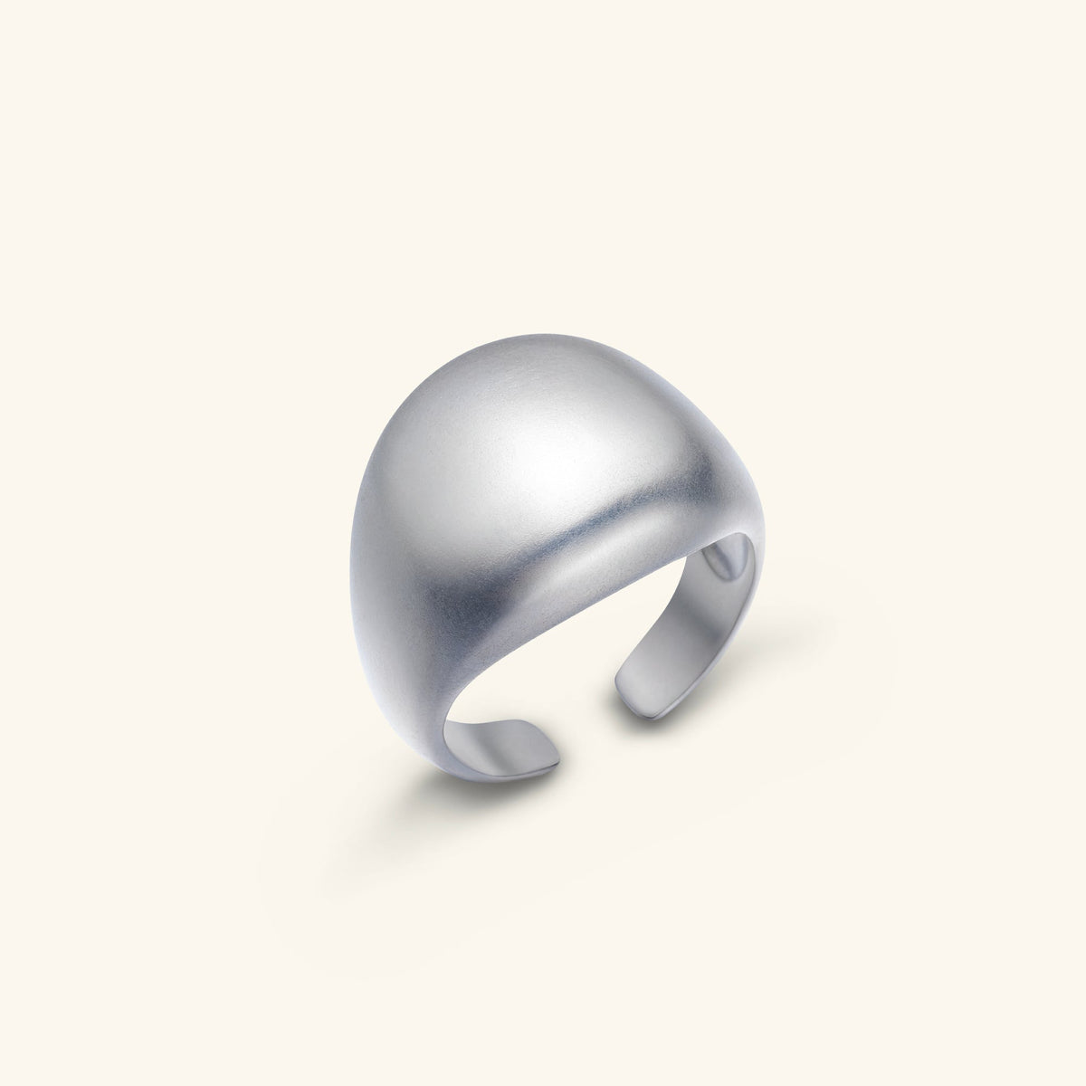 Matte Arc Ring – 925 Silver with Brushed Finish – Minimalist Jewelry | ARTTOO STUDIO