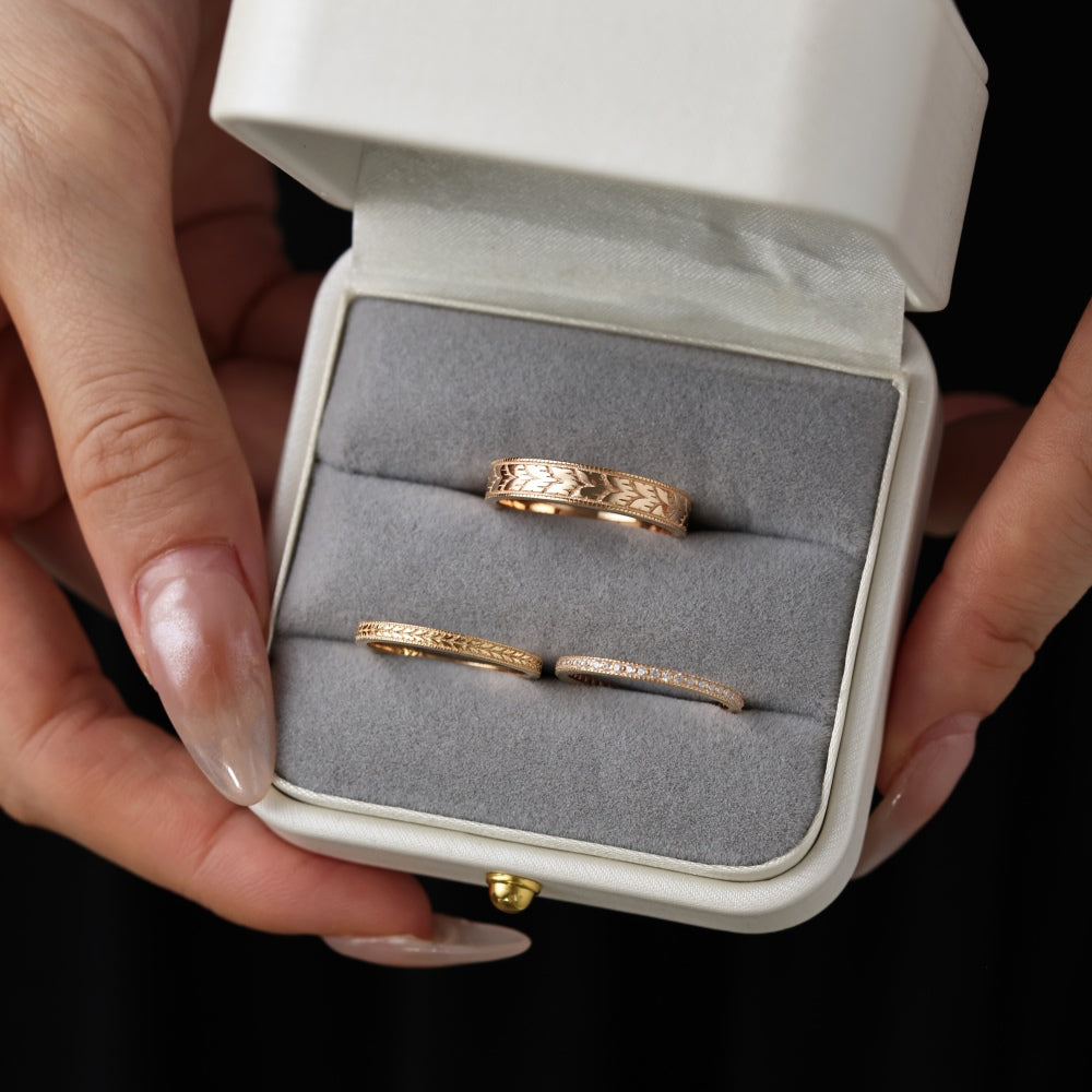 Roman Oath Columns Couple Rings – 18K Gold Vermeil on 925 Silver – View 6 | ARTTOO STUDIO
